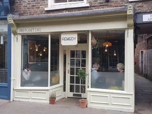 Exterior at Remedy Coffee Shop in York