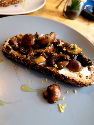 Miso mushroom at Remedy Coffee Shop in York