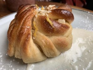 Lemon and almond pastry   at Remedy Coffee Shop in York