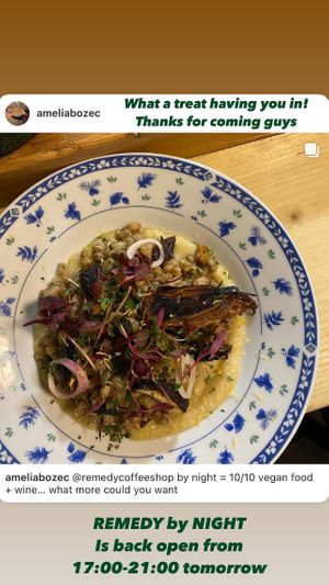 Loved this Spelt risotto! at Remedy Coffee Shop in York