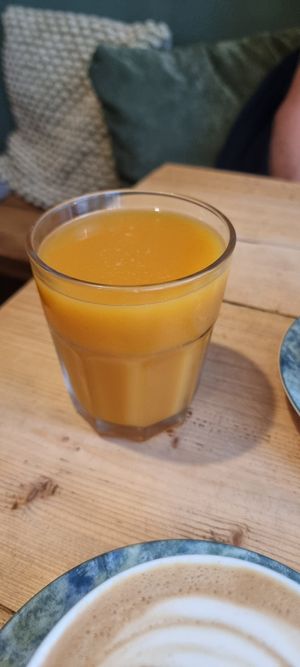 Carrot ginger and tumeric at Remedy Coffee Shop in York