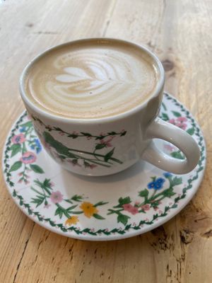 Latte at Remedy Coffee Shop in York