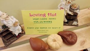 Reservation only at new location, call ahead! English is spoken. at Loving Hut - Hairlatte in Busan