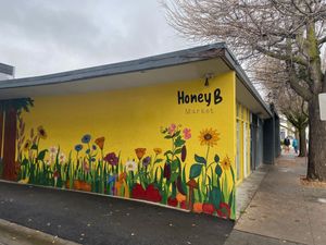Honey B Mural at Honey B Market in Santa Cruz