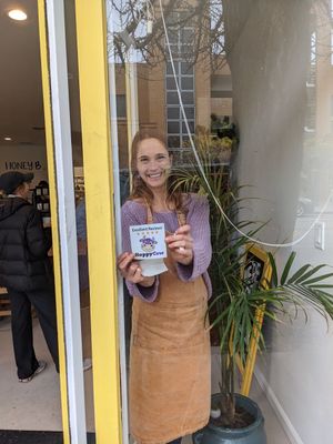 Owner #Veganuary at Honey B Market in Santa Cruz