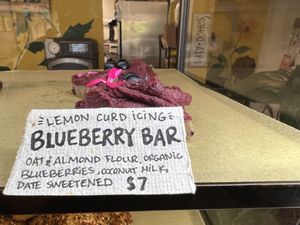 Blueberry bar  at Honey B Market in Santa Cruz