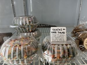 Grab and go salad  at Honey B Market in Santa Cruz