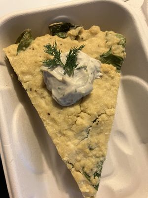 Vegan frittata! Delicious   at Honey B Market in Santa Cruz