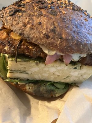 Not sure about the specific name of this but truly delicious & satisfying sandwich   at Honey B Market in Santa Cruz