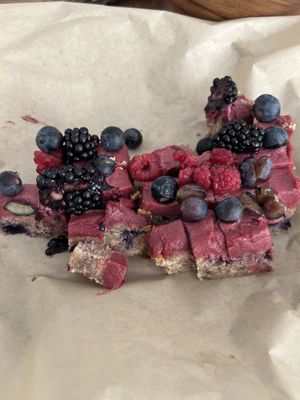 Berry bar  at Honey B Market in Santa Cruz