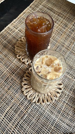 Specialty coffee with home-made cashew milk. at Hayahay Cafe in El Nido