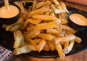 Fries with vegan mayo  at Rockabilly Burger Bar - Las Canteras in Gran Canaria