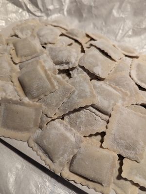 Ravioli Vegan alla patata Viola at Laboratorio Artigianale Pasta Felici in Viterbo