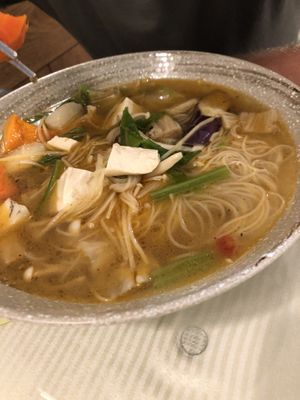 sesame oil thin noodles at Loving Hut 愛家 - QingZhong St in Tainan