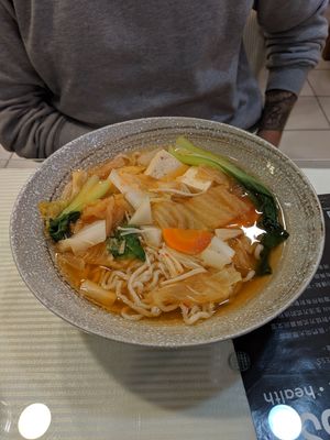 Kimchi Noodle Soup at Loving Hut 愛家 - QingZhong St in Tainan