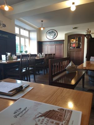 Inside at Flötzinger Bräustüberl in Rosenheim