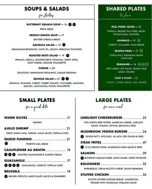 Menu   at The Lounge in Aspen