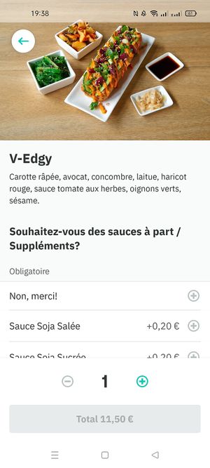 Menu from deliveroo - "hot dog" makis at Maki Maki in Brussels