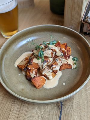 Warm Sweet Potato Appetizers at Vita Rama in Sofia