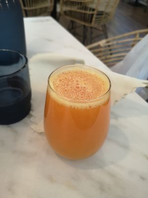 Fresh squeezed orange and grapefruit juice, zesty!!  at Vita Rama in Sofia
