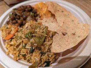 Papadam, biryani combo, kala chana, Tikka masala was all superb! The staff was so friendly too. Cannot WAIT to come back. at Great Taste Indian and More in Highlands Ranch