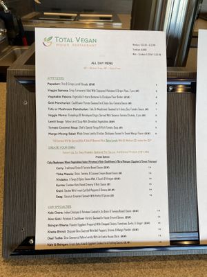 Every choice on the menu is vegan  at Great Taste Indian and More in Highlands Ranch