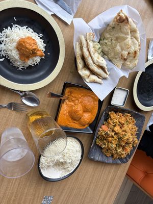 mixed veg biryani, kofta, garlic naann  at Great Taste Indian and More in Highlands Ranch