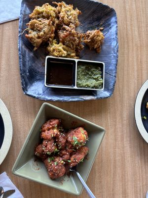 gobi manchurian and vegetable pakora  at Great Taste Indian and More in Highlands Ranch