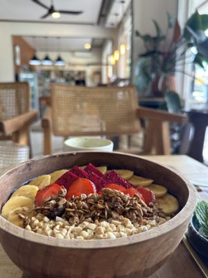Avo Berry Smoothie Bowl + Granola   at One Way Espresso  in Amed