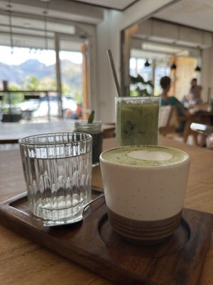 Hot & Iced Matcha   at One Way Espresso  in Amed