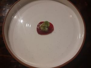 The pickled beet small bite started the meal off right. at Restaurant XO in Honolulu