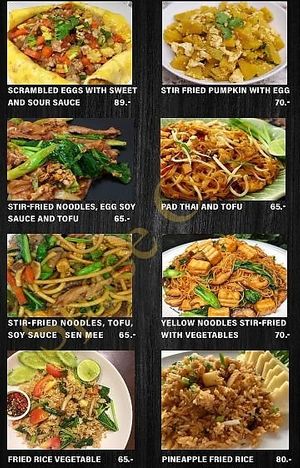 Sample Menu at Space Cafe in Chiang Mai