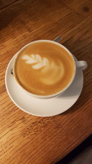 Cappucchino with oat milk at Kaffeerösterei Martermühle in Assling
