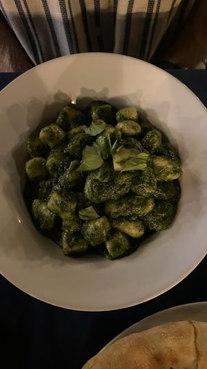Pesto gnocchi with no cheese   at My House in 