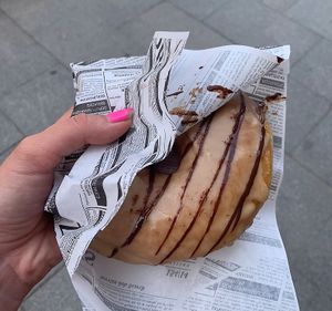 Mochaccino donut at VegAmazing Doughnuts - Tirso de Molina in Madrid