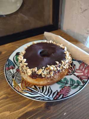 Chocolate and praline cream! at VegAmazing Doughnuts - Tirso de Molina in Madrid