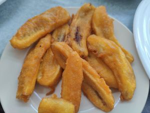 fried banana at We Best Vegetarian Food 素非凡餐厅 in Yong Peng