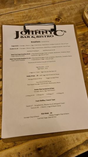 Vegan Brekky at Johnny C's Bar & Bistro in Ilfracombe