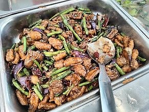 from buffet spread at Delicious Vegetarian 美味素食馆 in Seremban