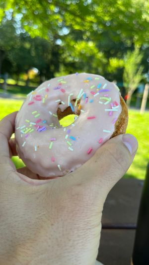 GF Cake donut at Lovebirds Donuts in Portsmouth