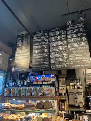 Menu  at Trailhead Café in Lake Louise