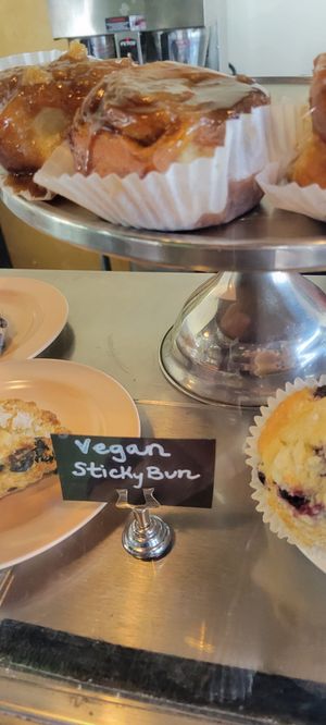 Vegan cinnamon bunz!! at Echo Coffee in Scottsdale