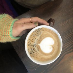 Coriander latte with soy milk  at Feed Cafe in Bozeman