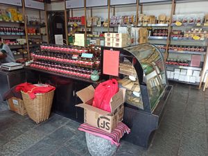 shop selling veggie produce at Yi Ran Tang Vegetarian Buffet in Dali