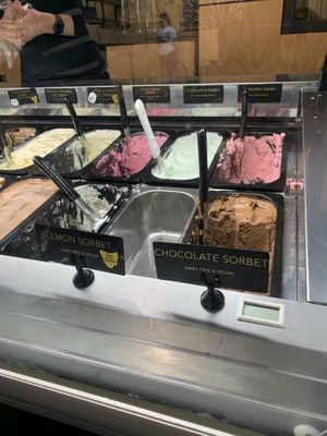 Lots of vegan options   at Van Diemens Land Creamery in Hobart