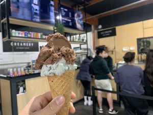 This isn’t the same location as listed here, but same ice cream   at Van Diemens Land Creamery in Hobart