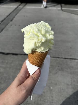 Salted lime sorbett  at Van Diemens Land Creamery in Hobart