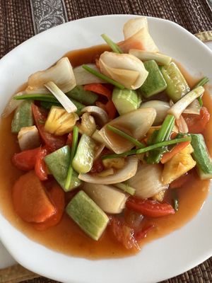 Sweet and sour veg   at Chanda's Historical Garden Restaurant - อาหารสวนประวัติศาสตร์ in Sukhothai