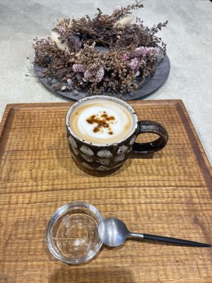 Brown sugar latte  at Mamehoshi in Okinawa