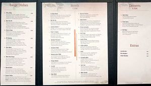 Speisekarte at Greentable in Hamburg